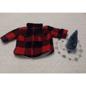 Buffalo plaid baby boy coat